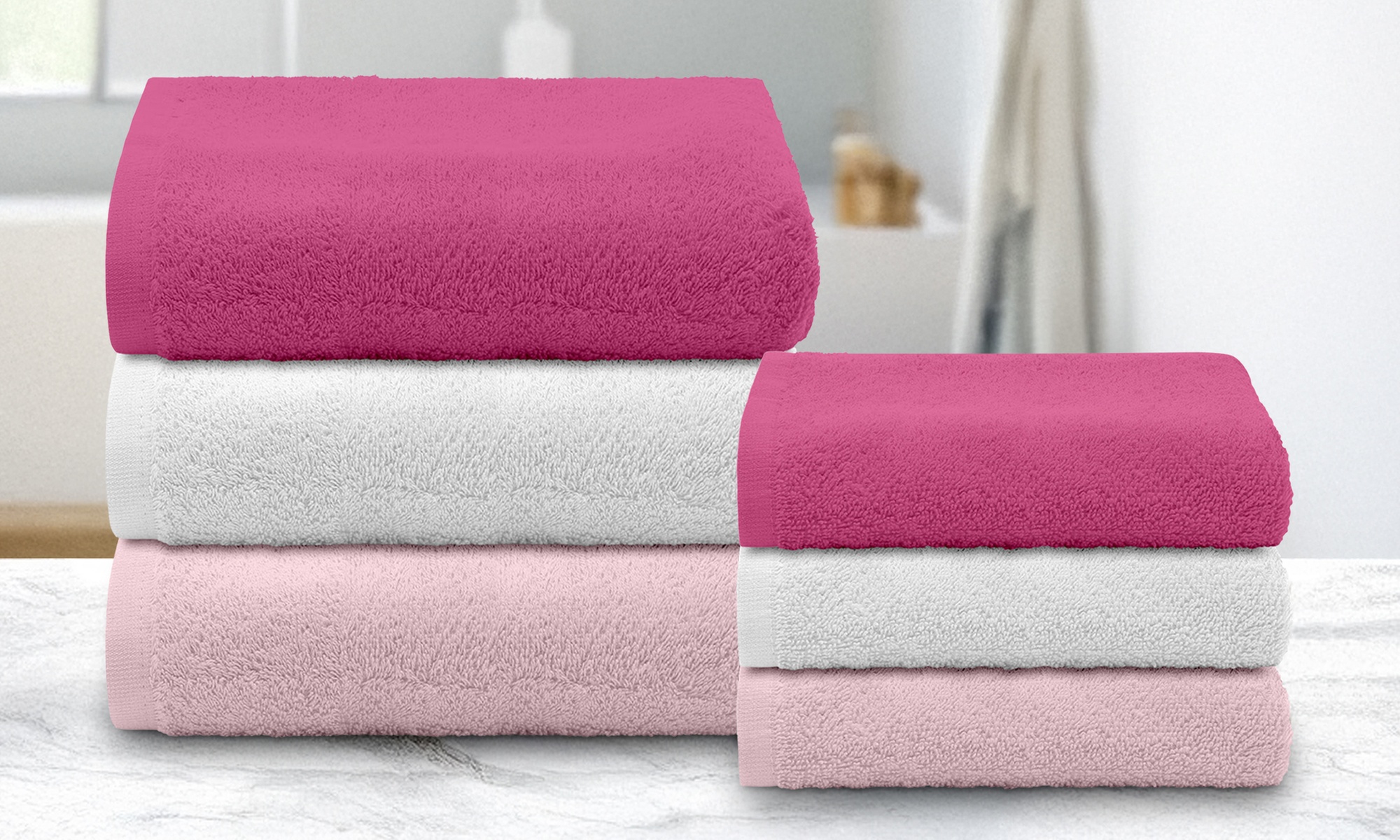 Lot de 6 serviettes éponge