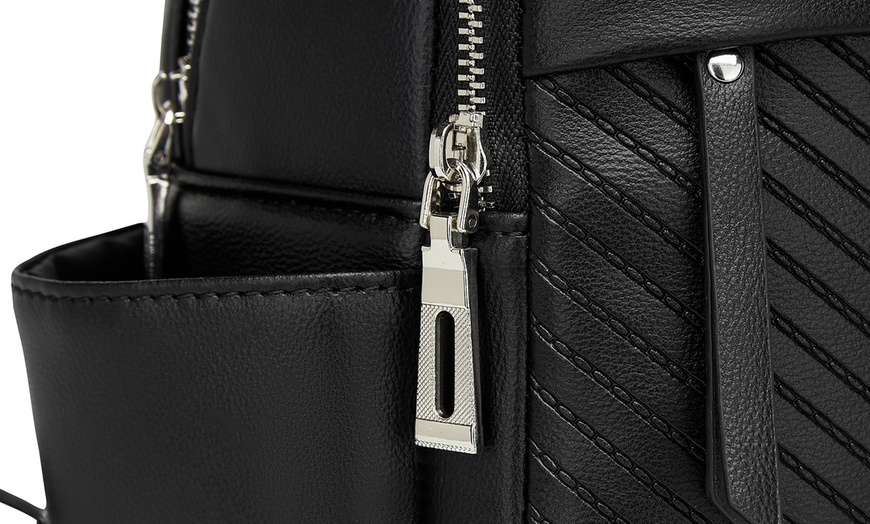 Image 13: Women's PU Leather Backpack