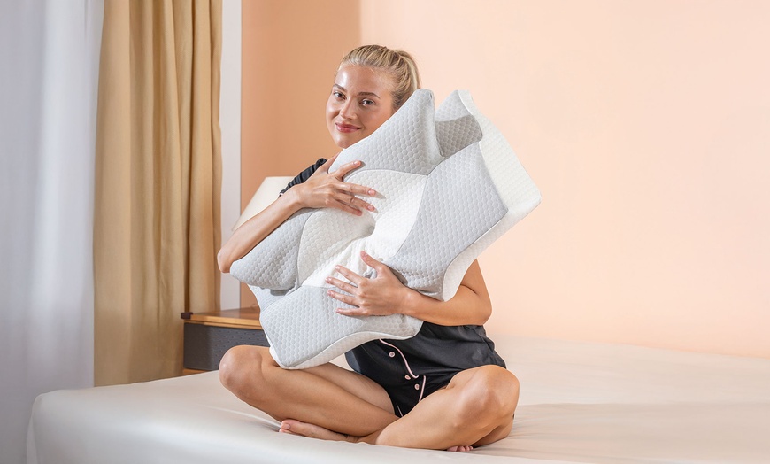 Image 5: Memory-Schaum-Kissen Morfeo in Schmetterlingsform mit 6 Zonen