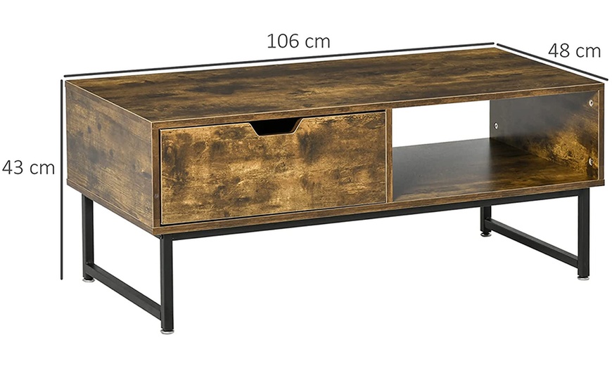 Image 71: HomCom Coffee Table