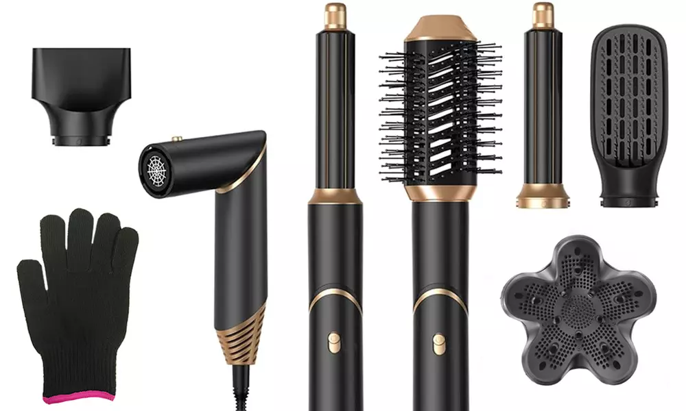 6-in-1 Multifunktions-Haartrockner in Schwarz/Gold - Primary Image