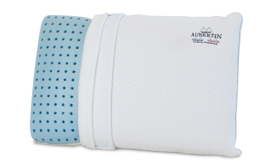 Image 3: Oreiller mémoire de forme 60 x 40 cm avec gel rafraîchissant
