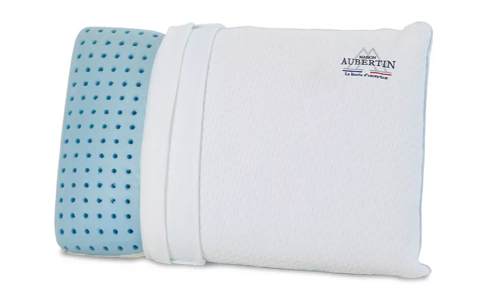 Oreiller(s) mémoire de forme 60x40 cm avec gel rafraîchissant