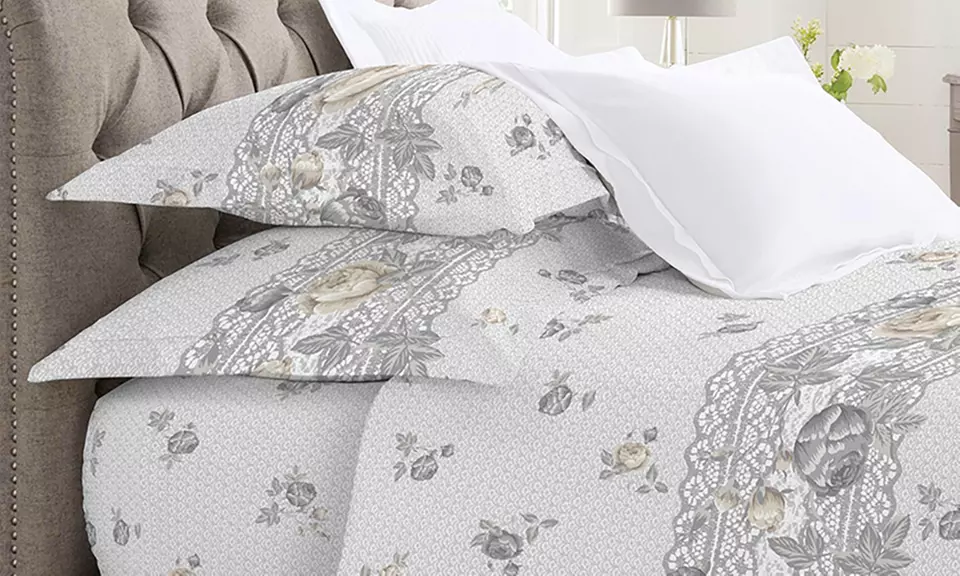 Completo Lenzuola 100% Cotone con angolo di 30 cm, Made in Italy