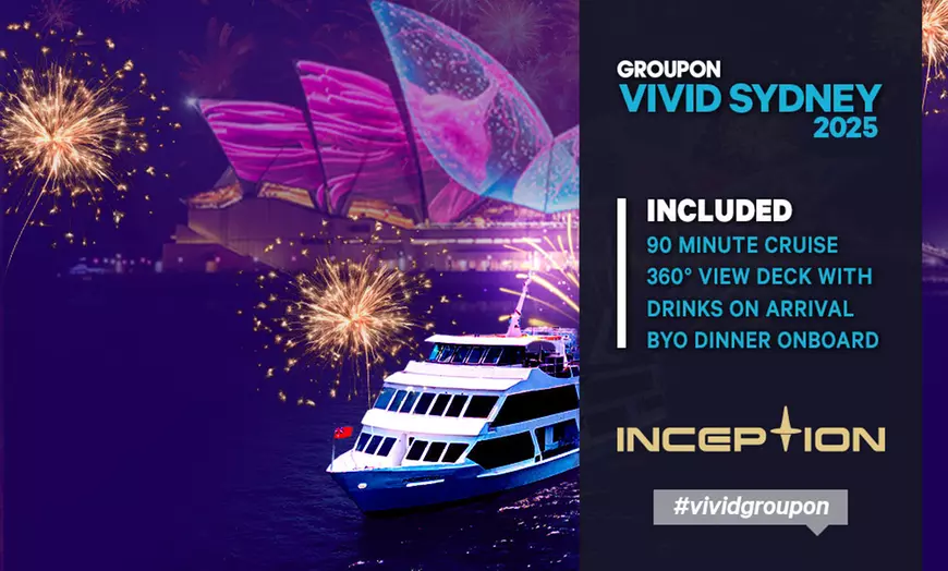 Image 1: 90-minute Luxury VIVID Cruise for Couple and Family with Free Drink