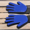 Image 1: Pet Grooming Gloves Brush Dog Cat Hair Remover Mitt Massage
