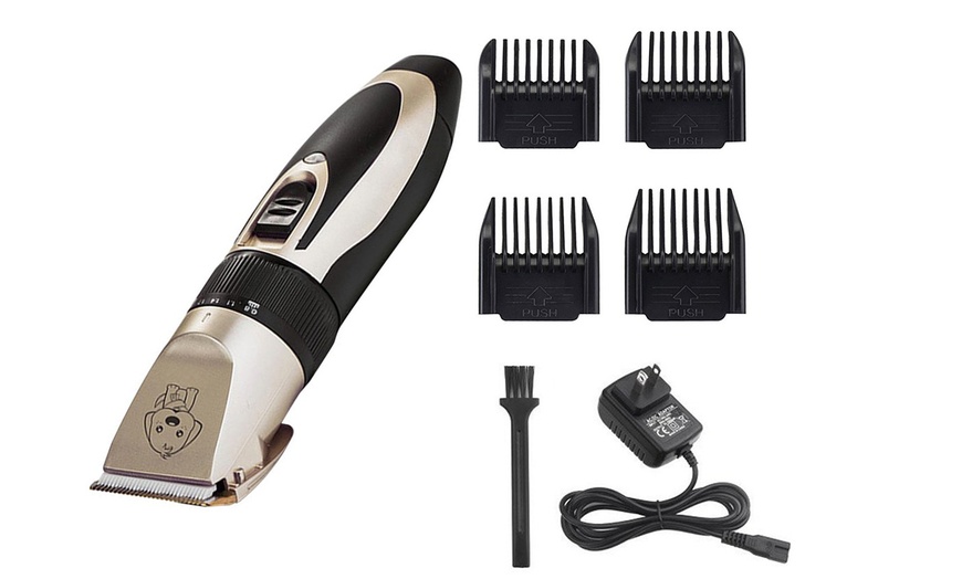 Image 3: Electric Pet Dog Hair Trimmer Razor Rechargeable Grooming Clippers set