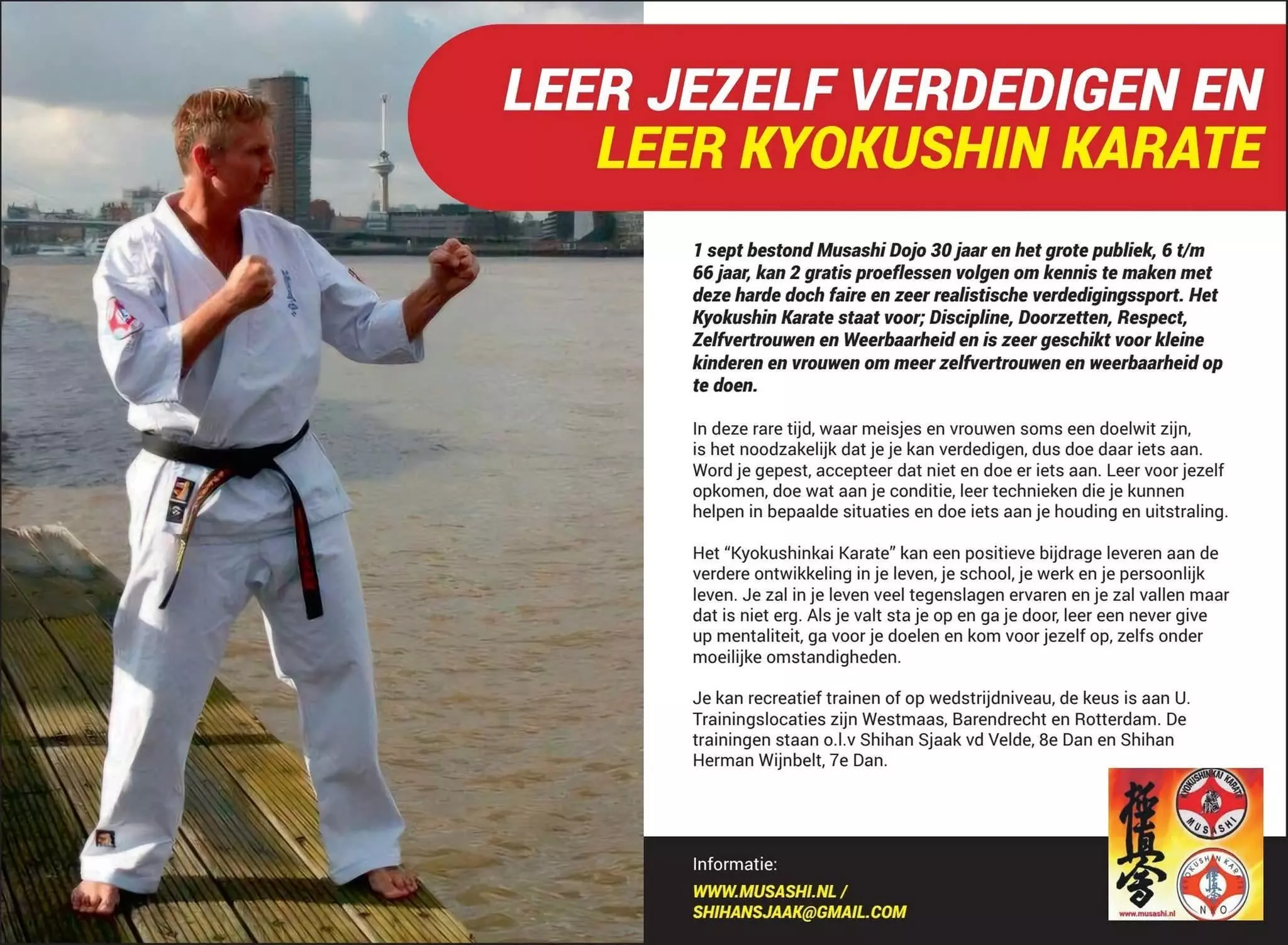 Leer jezelf verdedigen met Kyokushin karate! Tot 67% korting