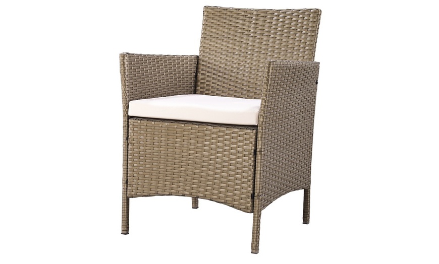 Image 21: 4-Piece Rattan-Effect Lounge Set