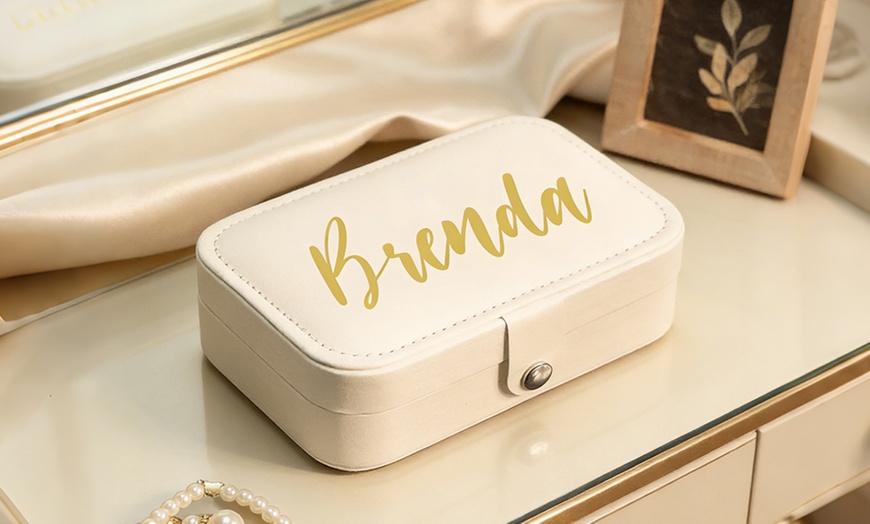 Image 6: Custom PU Leather Jewelry Box in Multiple Styles & Colors Up to 83% Off