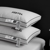 Image 33: 100% Cotton Five Star Hotel Pillow 2 Pack Set