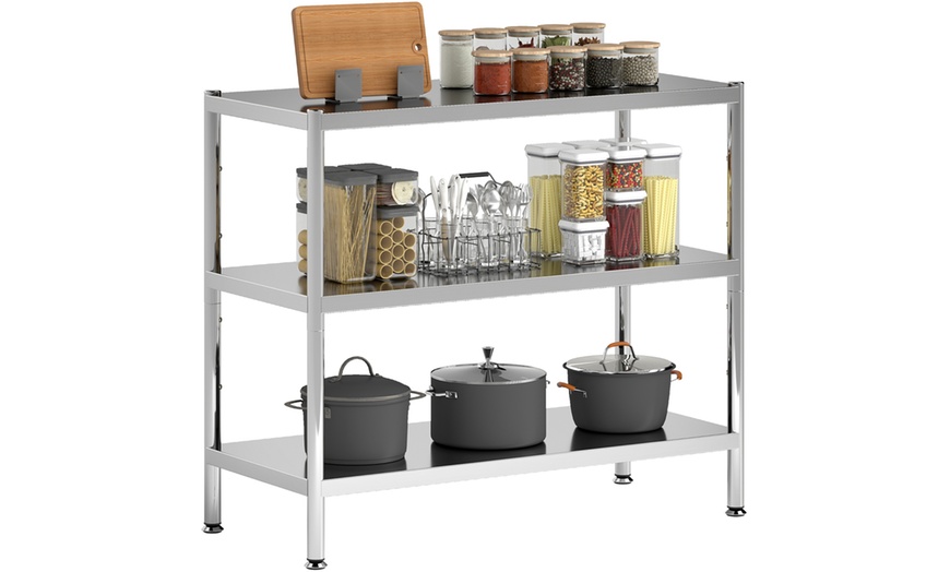Image 10: HomCom Kitchen Shelving Units - Organised Storage with Style
