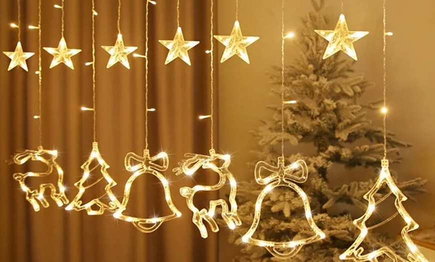 Image 1: Cortina LED mágica de Navidad – Blanco cálido, 3 m 