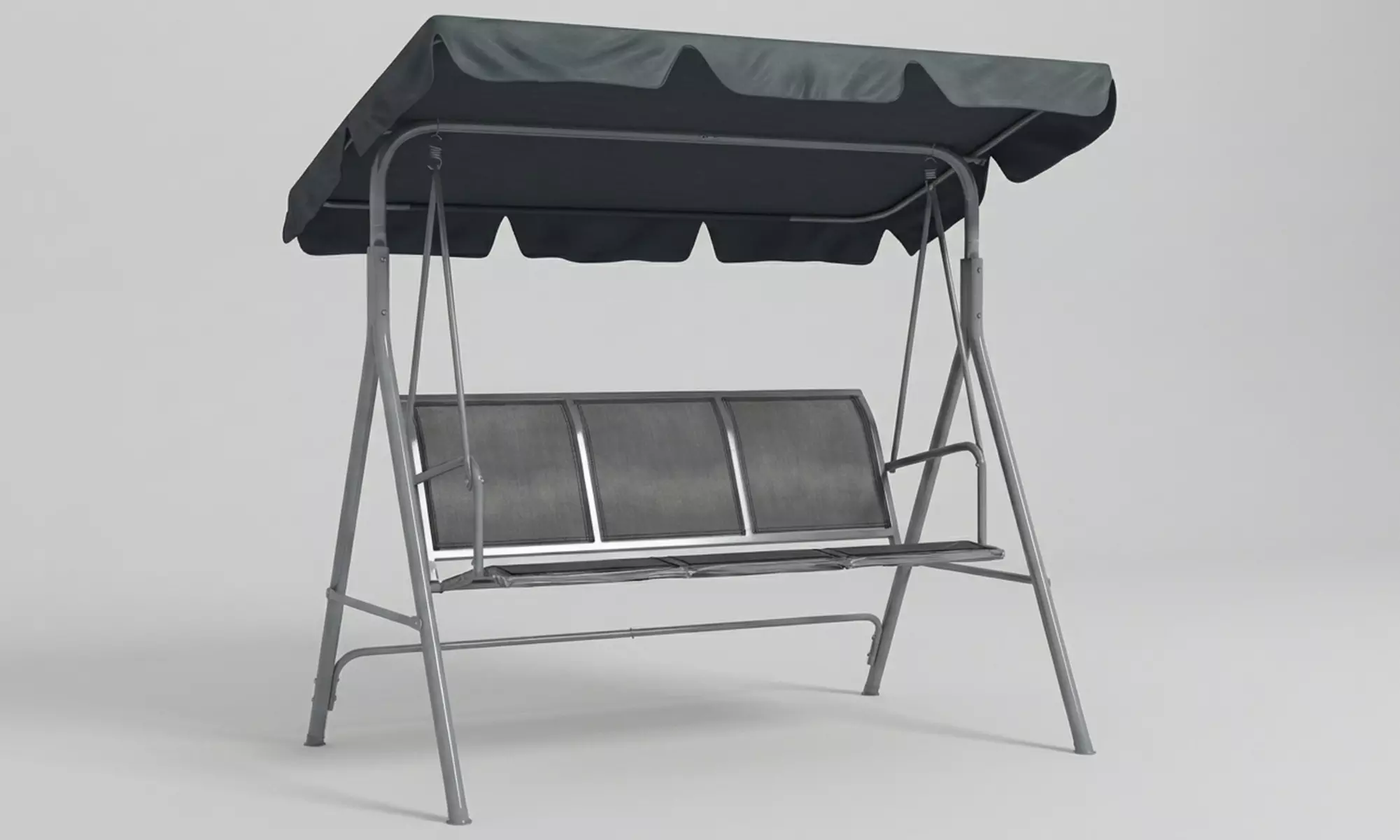 Outsunny 3-Seater Garden Swing Chair with Adjustable Canopy