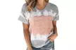 Women Summer Tie-dye Loose T Shirts Short Sleeve Tops Tunic Blouses - Second Medium