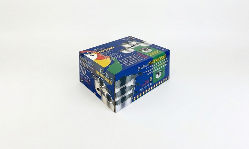 Image 5: Set di 3 casseruole impilabili in acciaio inox