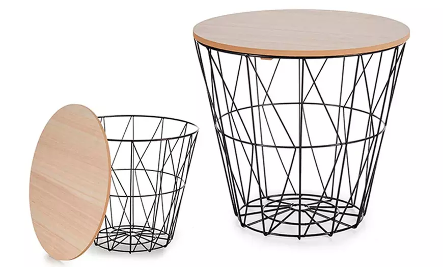 Image 6: Mesa lateral con almacenamiento