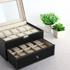 Image 5: PU Leather Watch Cushion Display Glass Top Organizer Box(6,10,12,20,24 Slots)