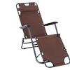 Image 5: Outsunny 2 in 1 Folding Sun Lounger Reclining Garden Chair