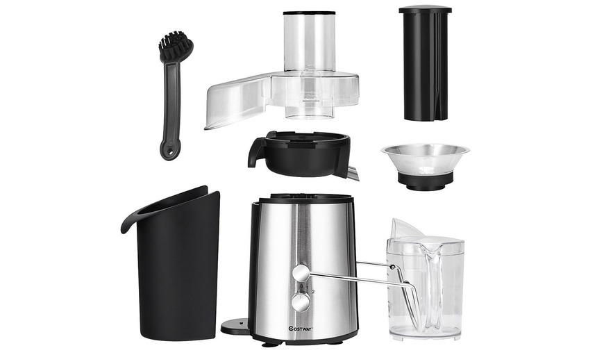 Image 5: Electric Juicer Wide Mouth Fruit & Vegetable Centrifugal Juice Extractor 2 Speed