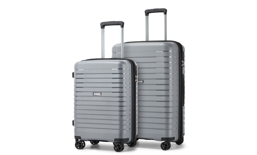 Image 14: Valises Kono rigides à poignée télescopique avec serrure TSA