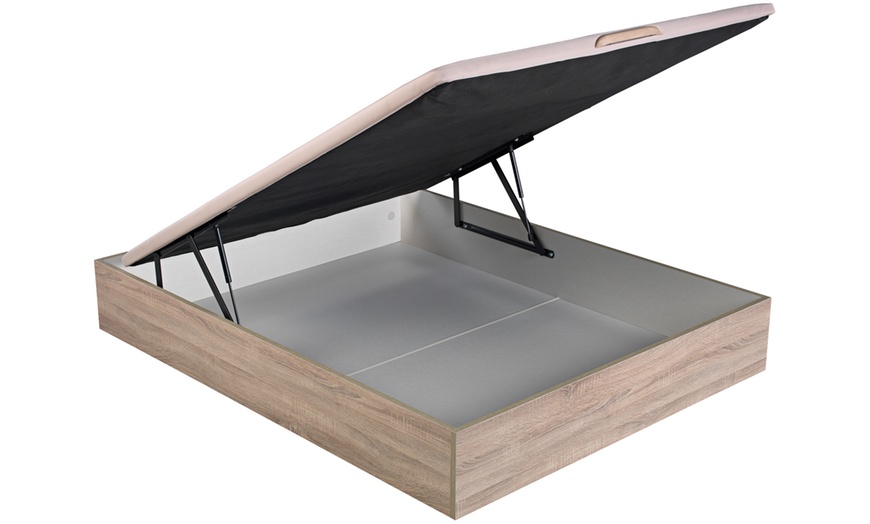 Image 6: Canapé Abatible Altura 32cm ENVIO, MONTAJE Y RECOGIDA ANTIGUO GRATIS, Gran Capacidad, Madera, Tapa 3D, Natural