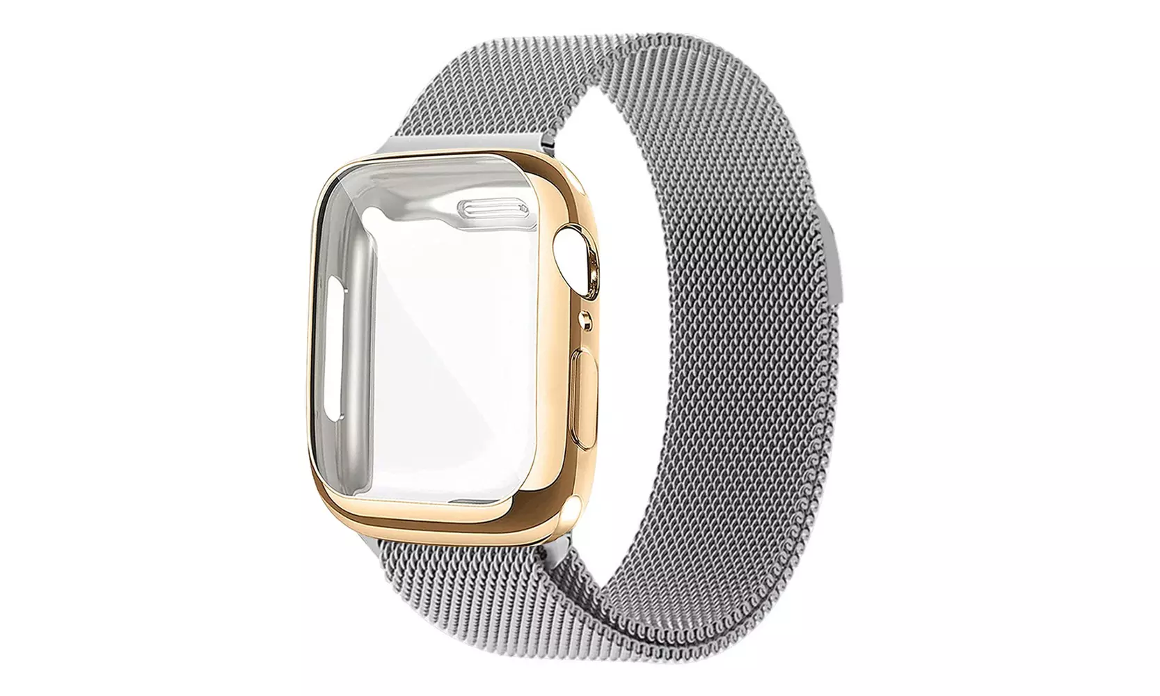 Magnetic Mesh Milanese Band W/ Screen Protector Bumper Case For Apple Watch