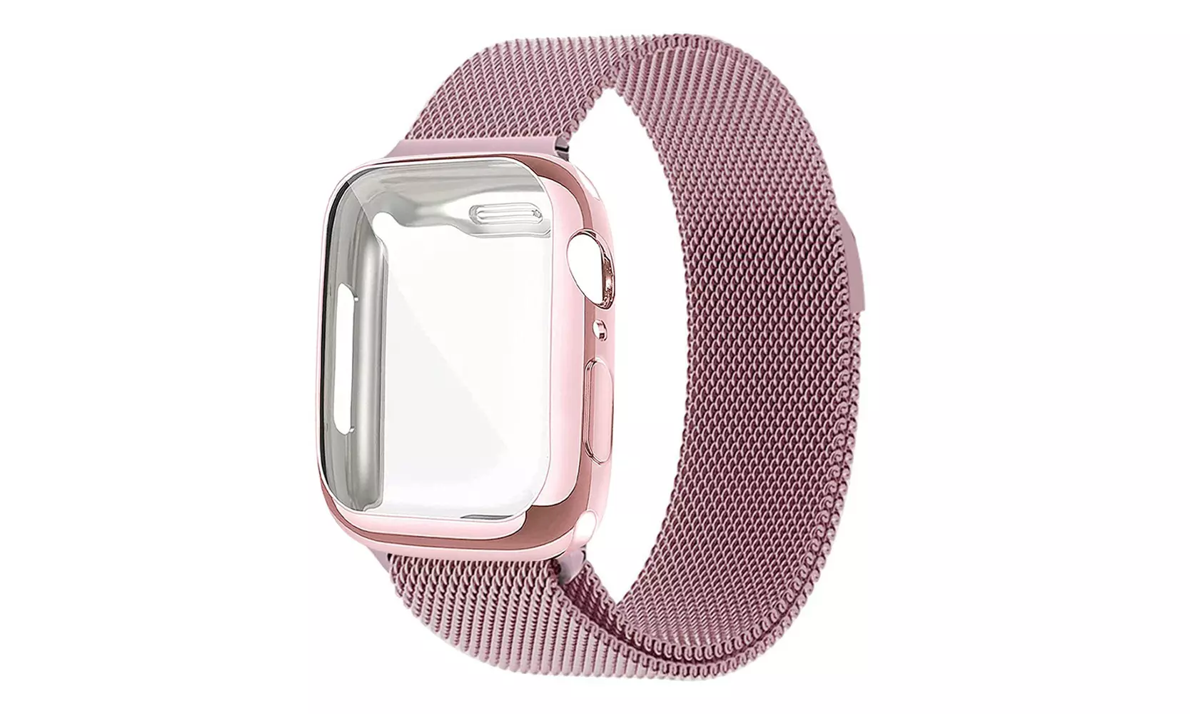 Magnetic Mesh Milanese Band W/ Screen Protector Bumper Case For Apple Watch