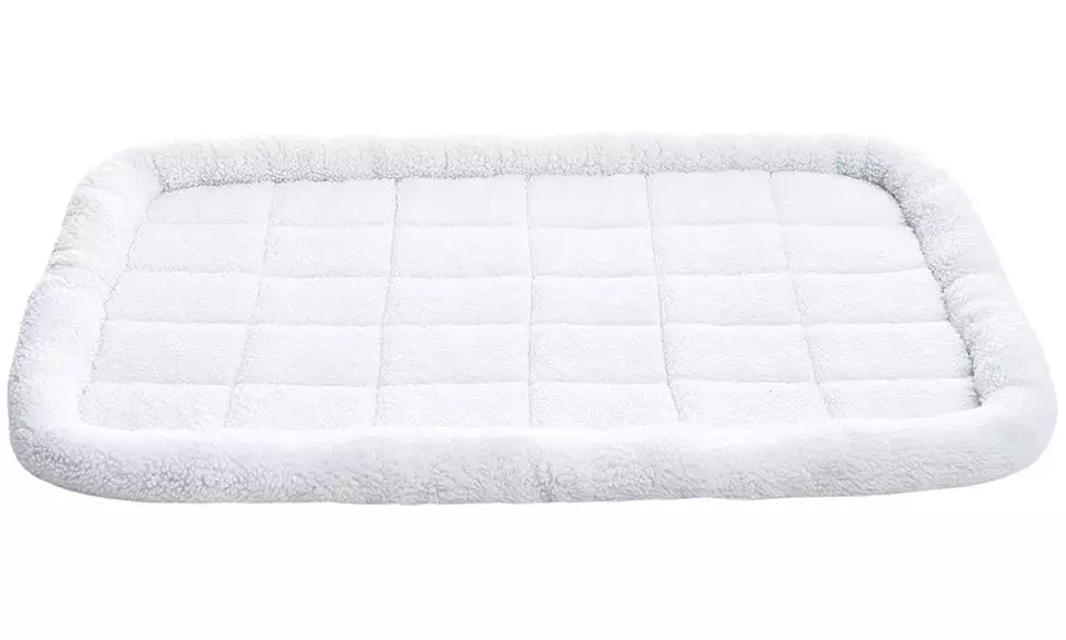 Amazon Basics Faux Sherpa Padded Bolster Dog & Pet Bed - 2 Sizes