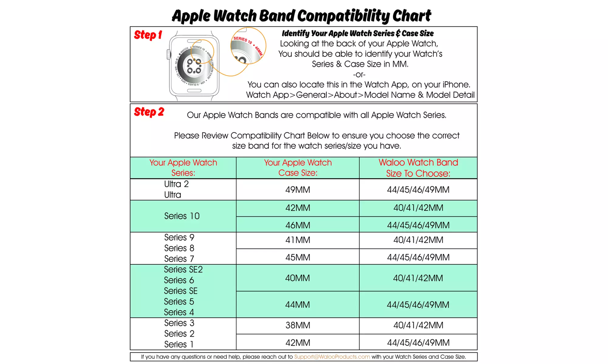 Waloo 2-Pack of Leather Bling and Shiny Brilliance Apple Watch Bands