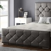 Image 7: Oasis Diamante or Button Plush Bed Frame with Sprung Memory Foam Mattress 