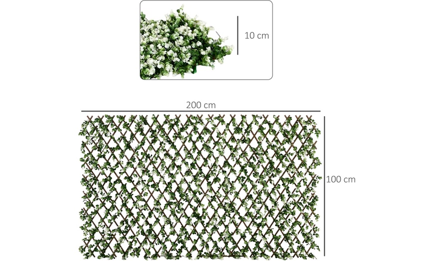 Image 6: Outsunny 2 Piece Expandable Garden Trellis