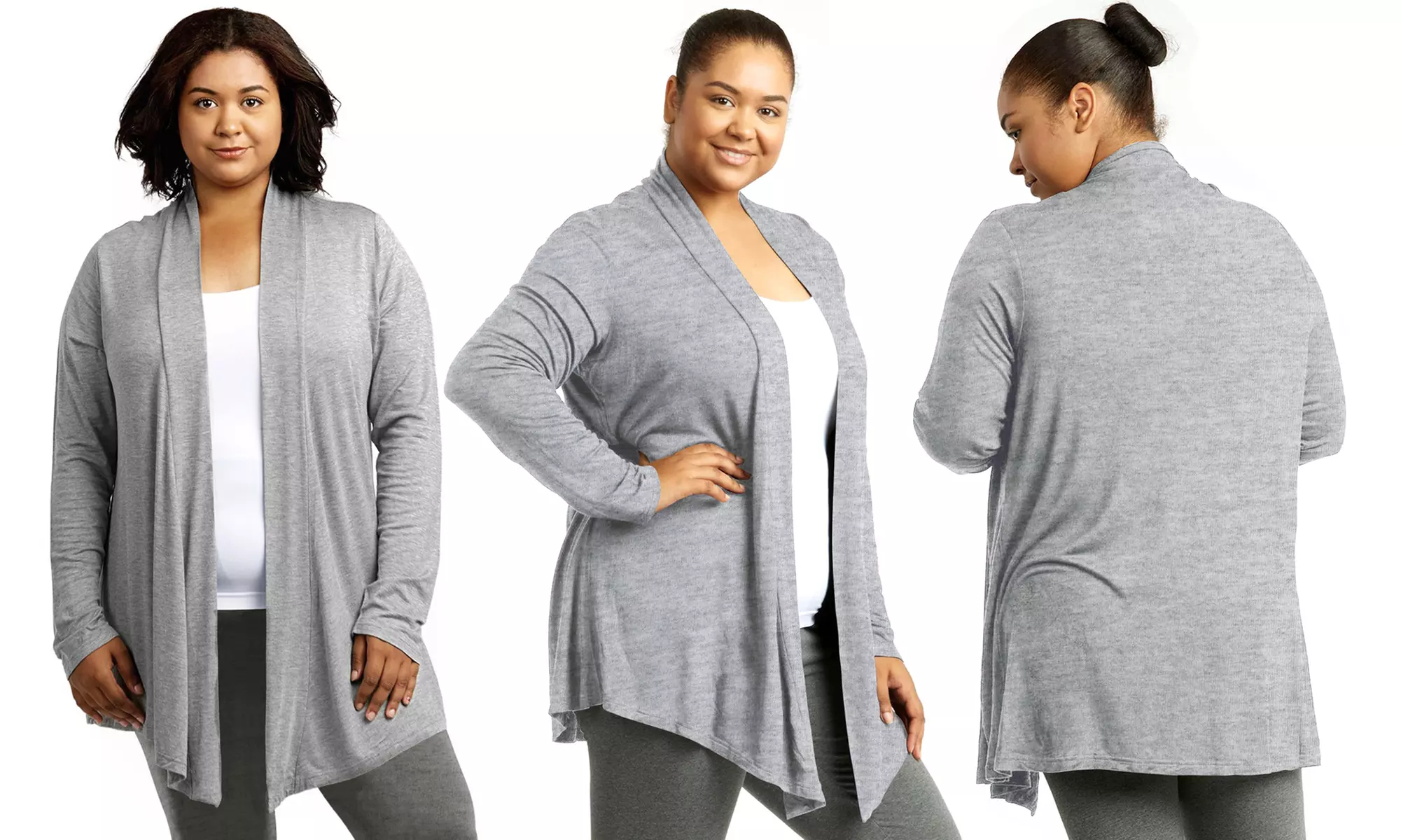 Women's Casual Long Sleeve Open Front Lightweight Drape Cardigan