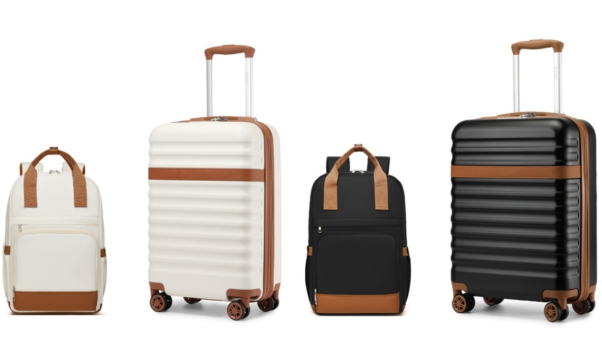 Image 1: KONO 20 Inch Hard Shell ABS+PC Cabin Suitcase Set