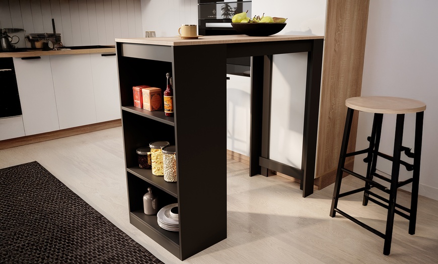 Image 1: Mesa alta Kyra con opción a taburetes