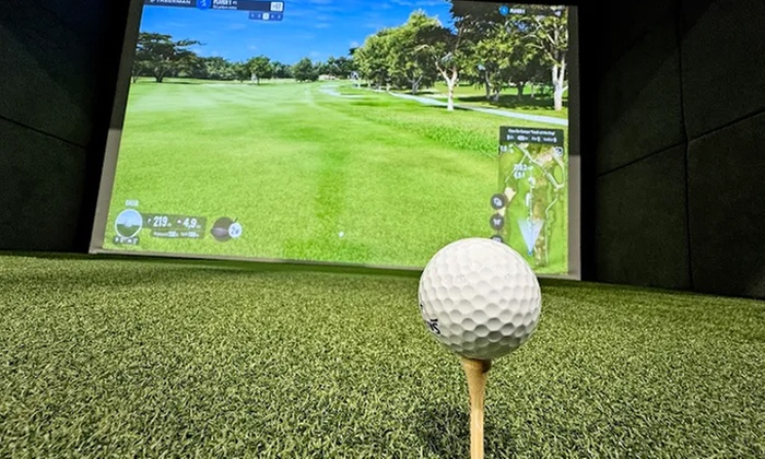 Bautismo de golf indoor con simulador de 1 hora para 2 o 4 personas