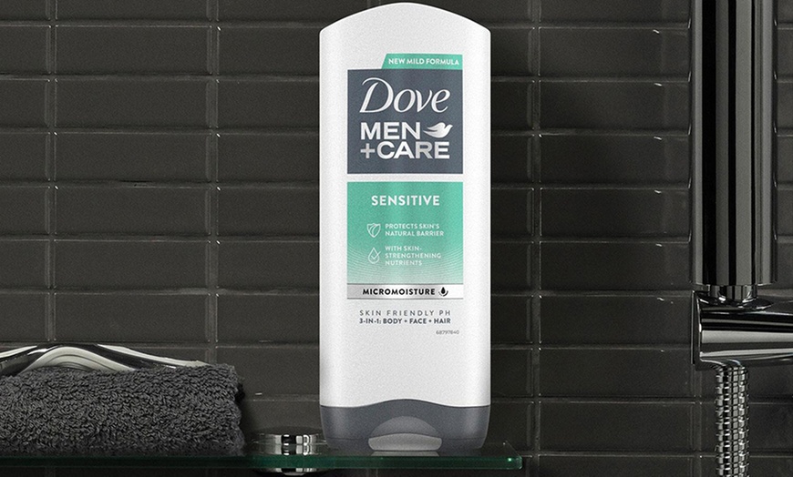 Image 1: Dove Men+Care 3-in-1 Body, Face and Hair Wash Hydrating Sensitive