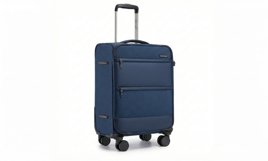 Image 6: British Traveller Expandable Softshell Suitcase