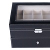 Image 11: 6/10/12/20/24 Slots Watch Box Display Case Organizer Jewelry Storage & Lockable