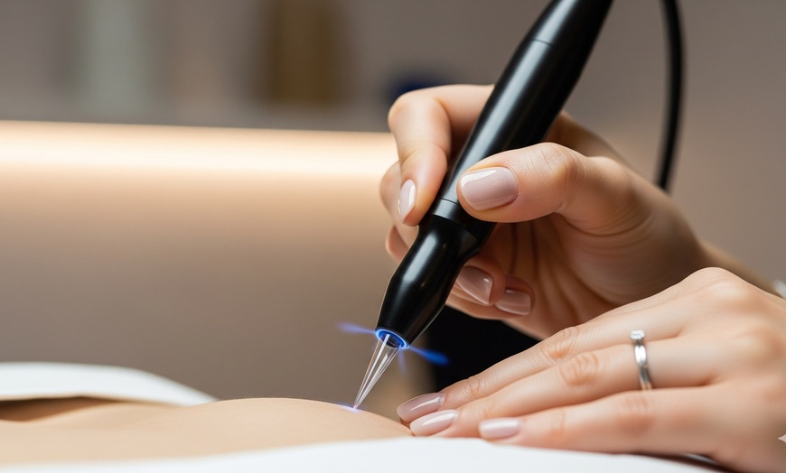 Image 1: Faltenbehandlung mit dem Plasma-Pen bei Heilpraktikerin Angelika Weber