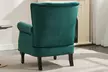 Velvet Upholstered Accent Armchair; Stylish Mid-Century Design - Image 5