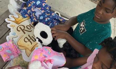 The ''Cuddly Companion'' Package: 2 Hour Plushy Bear Building Party for up to 8 Children (No Clothes) - Crowned Cuddles Company