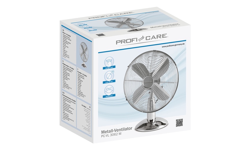 Image 7: Ventilador de pie de diseño en acero inoxidable ProfiCare  