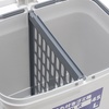 Image 8: Double-Layer Trash Can with Three Compartments and Wheels