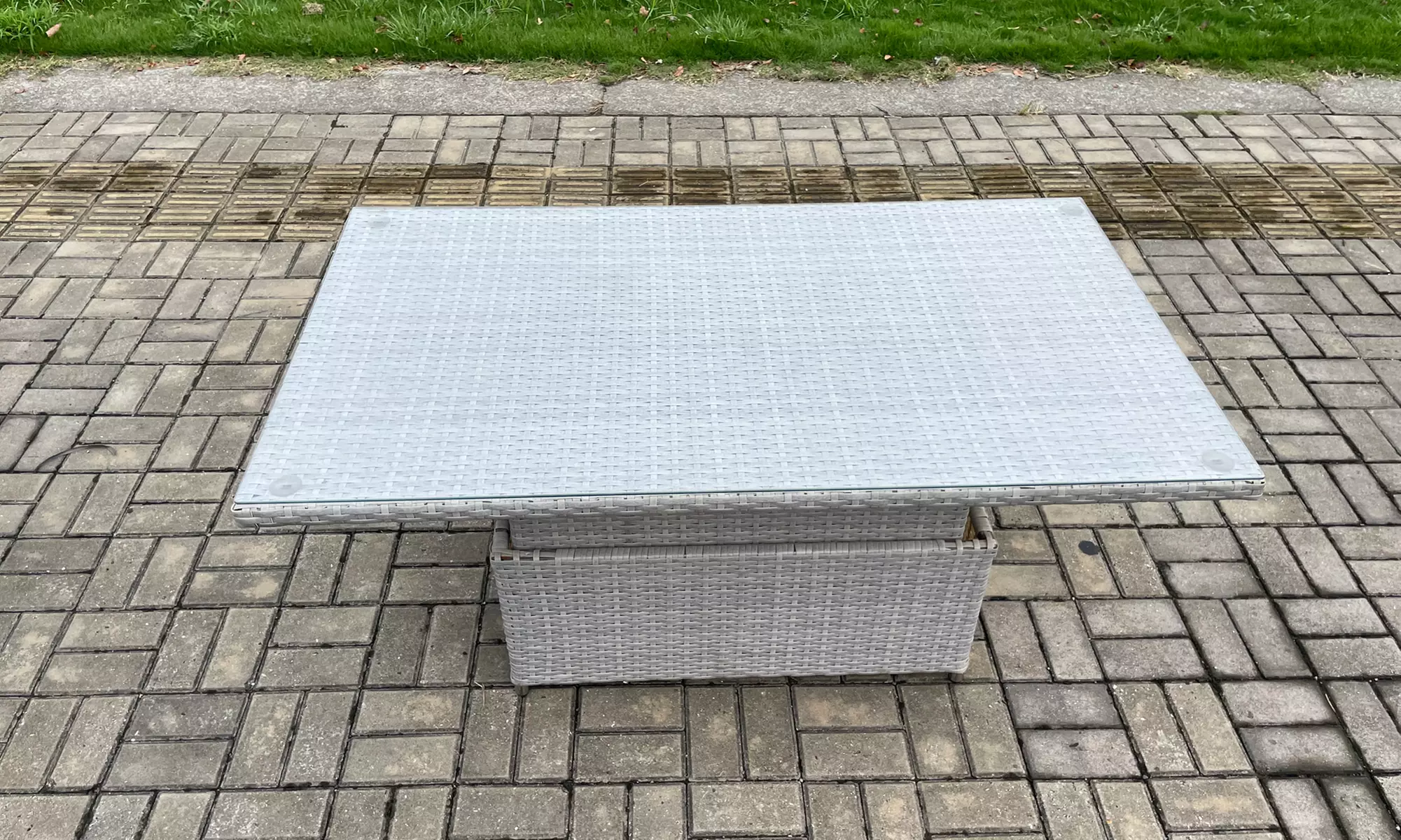 Fimous Polyrattan-Gartenmöbel-Set mit höhenverstellbarem Tisch