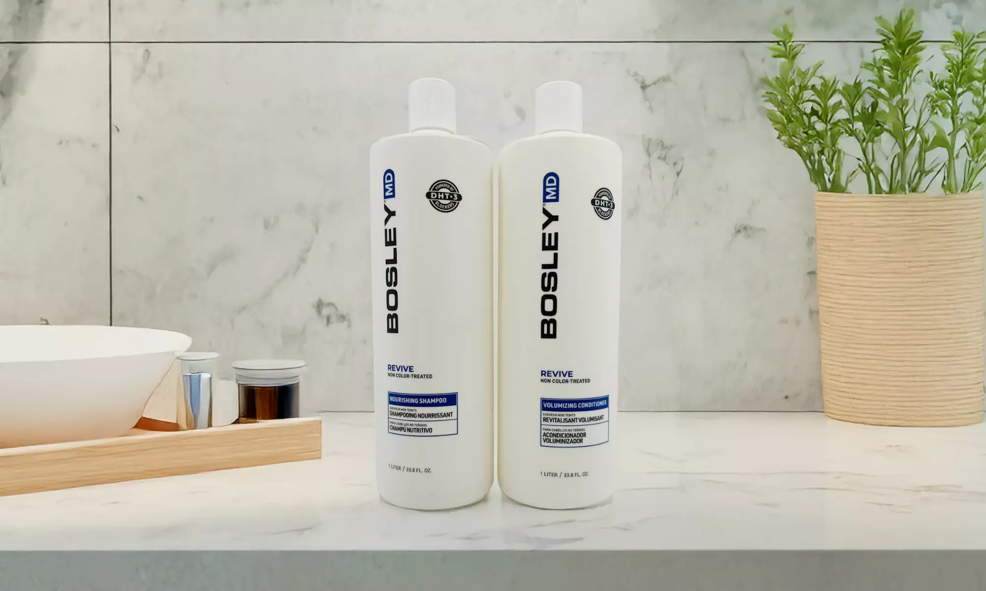 Bosley MD Revive Non Color-Treated Hair Shampoo & Conditioner Duo 33.8 oz