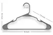 50 Pack Plastic Hangers Non Slip Clothes Storage Hanger - Lux Decor Collection - Second Medium