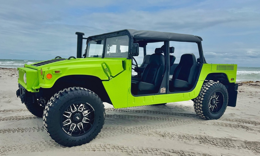 Image 6: Rugged Rides, Ocean Vibes, Humvees Rental – 6-Passenger Combat Cruiser