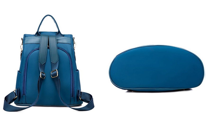 Image 17: Women's Floral Embroidered Anti-Theft Backpack