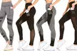 Traq65 By RAG Women's Tummy Control Active Leggings with Phone Pockets (4-Pack). Plus Sizes Available. - Second Medium